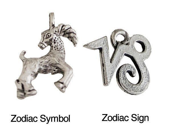 Capricorn Charm - Capricorn Zodiac Sign - Charms & Bangles - 1