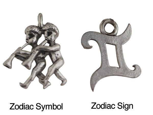 Gemini Charm - Gemini Zodiac Sign - Charms & Bangles - 1